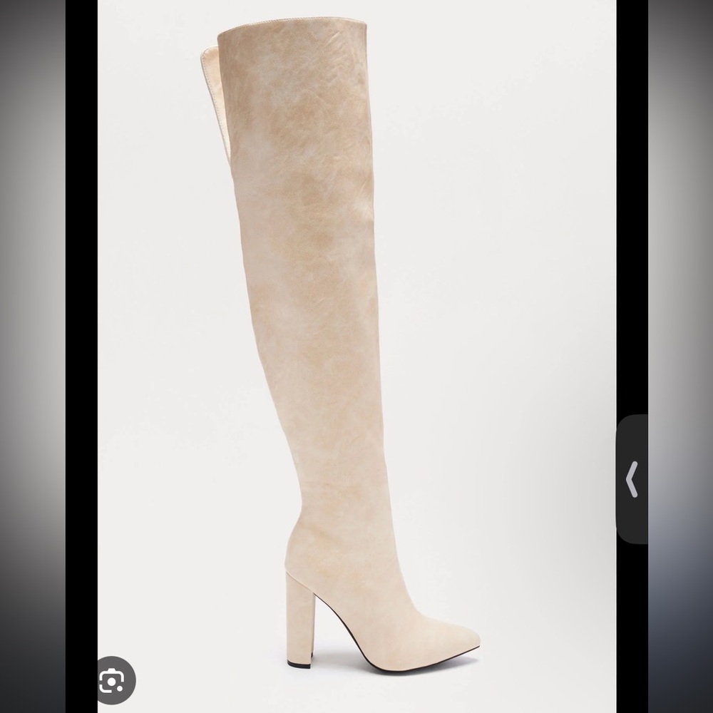 Elegant Cream Knee-High Women's Boots
